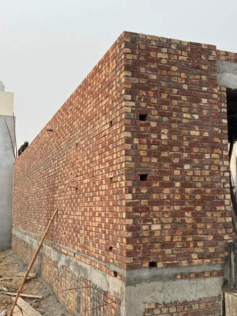 Finished brick corner and elevation
